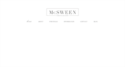 Desktop Screenshot of mcsweenphotography.com